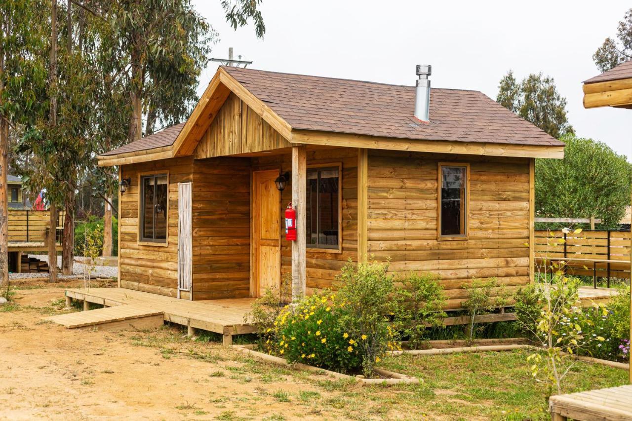 Cabana En Tunquen Con Parrilla, Fogon, Piscina Y Bosque 外观 照片