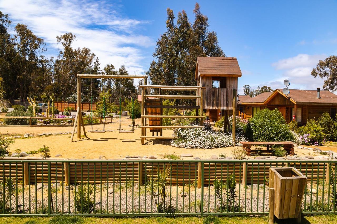 Cabana En Tunquen Con Parrilla, Fogon, Piscina Y Bosque 外观 照片