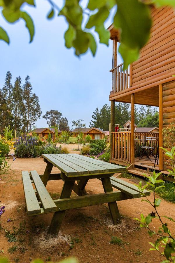 Cabana En Tunquen Con Parrilla, Fogon, Piscina Y Bosque 外观 照片
