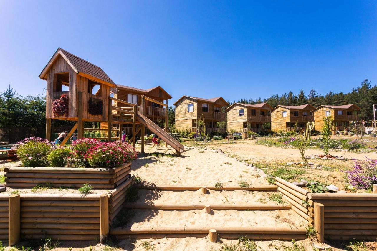 Cabana En Tunquen Con Parrilla, Fogon, Piscina Y Bosque 外观 照片