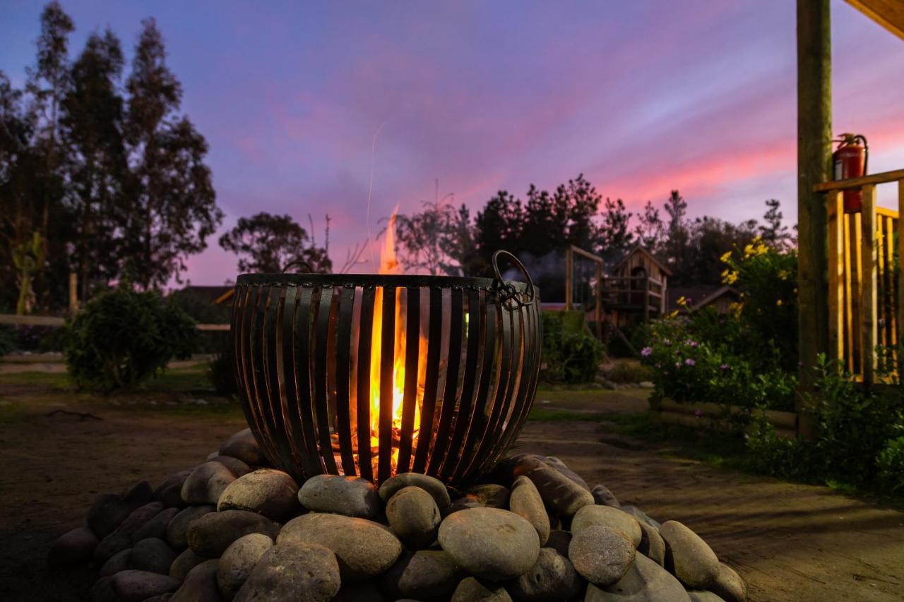 Cabana En Tunquen Con Parrilla, Fogon, Piscina Y Bosque 外观 照片