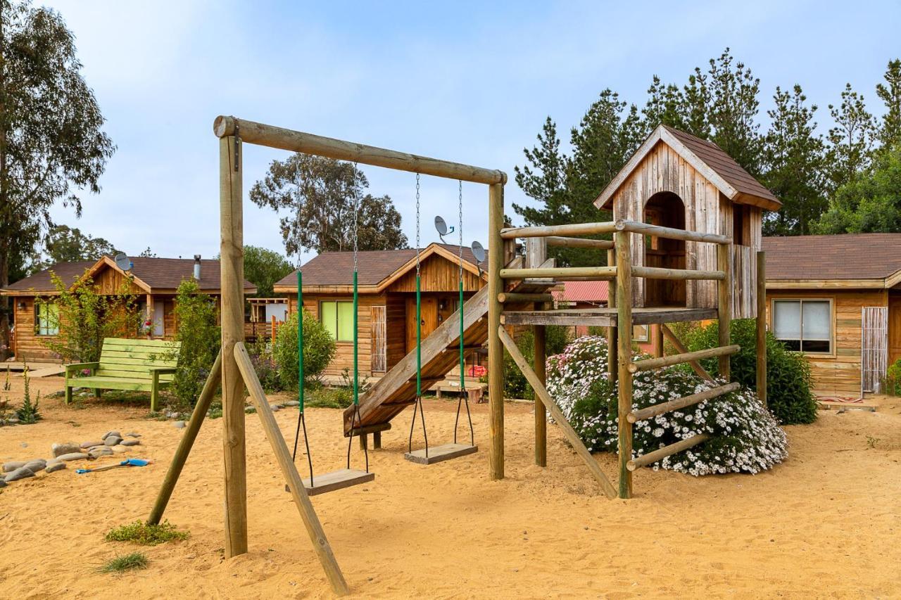 Cabana En Tunquen Con Parrilla, Fogon, Piscina Y Bosque 外观 照片