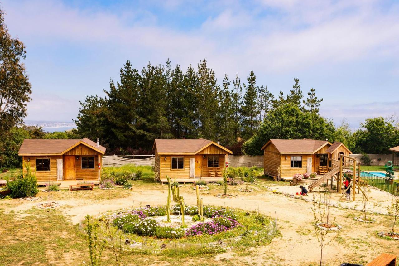 Cabana En Tunquen Con Parrilla, Fogon, Piscina Y Bosque 外观 照片