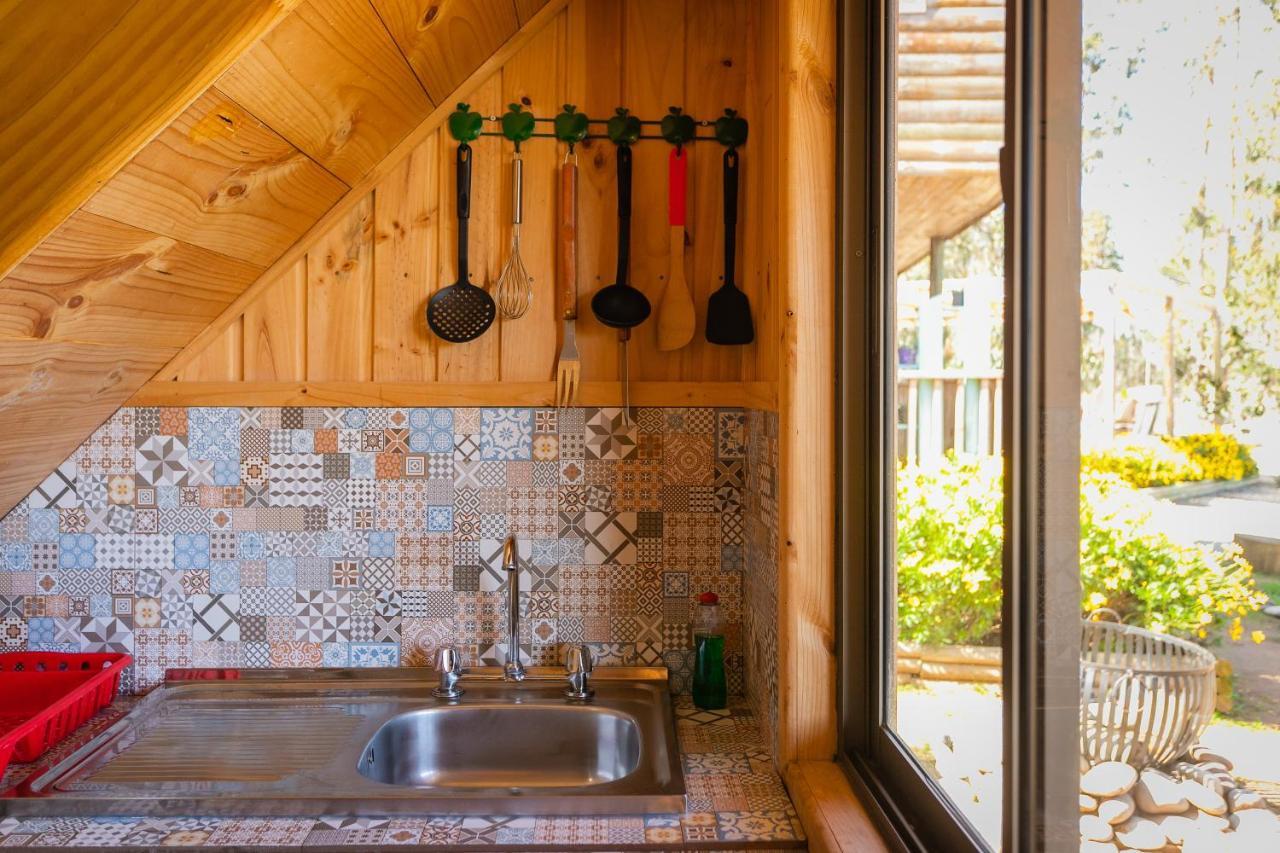 Cabana En Tunquen Con Parrilla, Fogon, Piscina Y Bosque 外观 照片