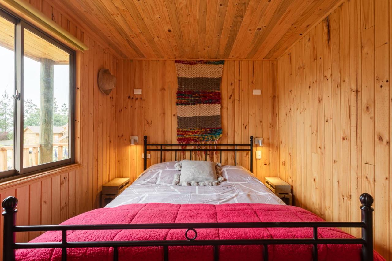 Cabana En Tunquen Con Parrilla, Fogon, Piscina Y Bosque 外观 照片