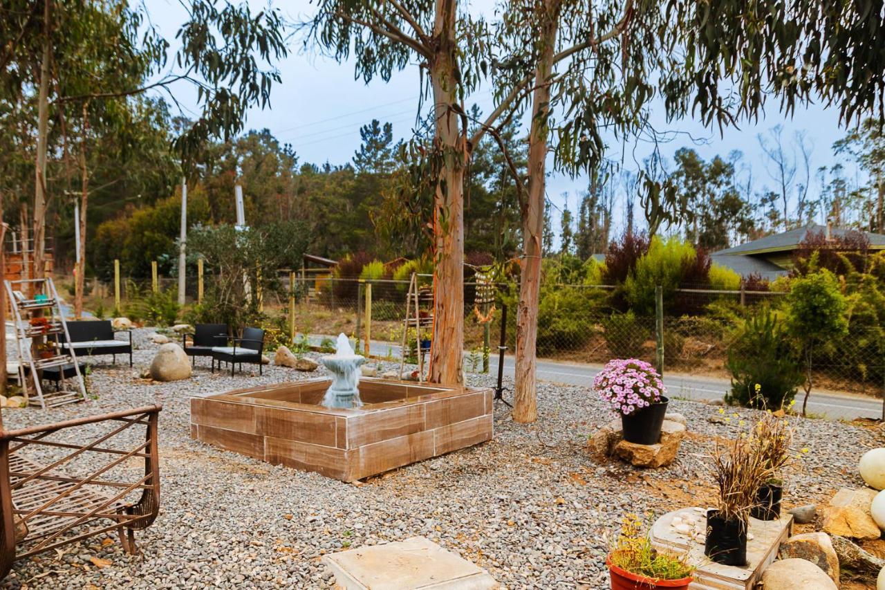 Cabana En Tunquen Con Parrilla, Fogon, Piscina Y Bosque 外观 照片