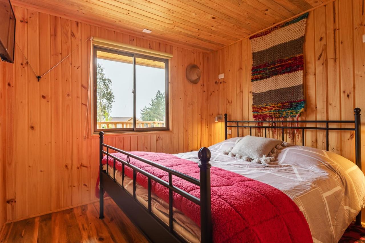 Cabana En Tunquen Con Parrilla, Fogon, Piscina Y Bosque 外观 照片