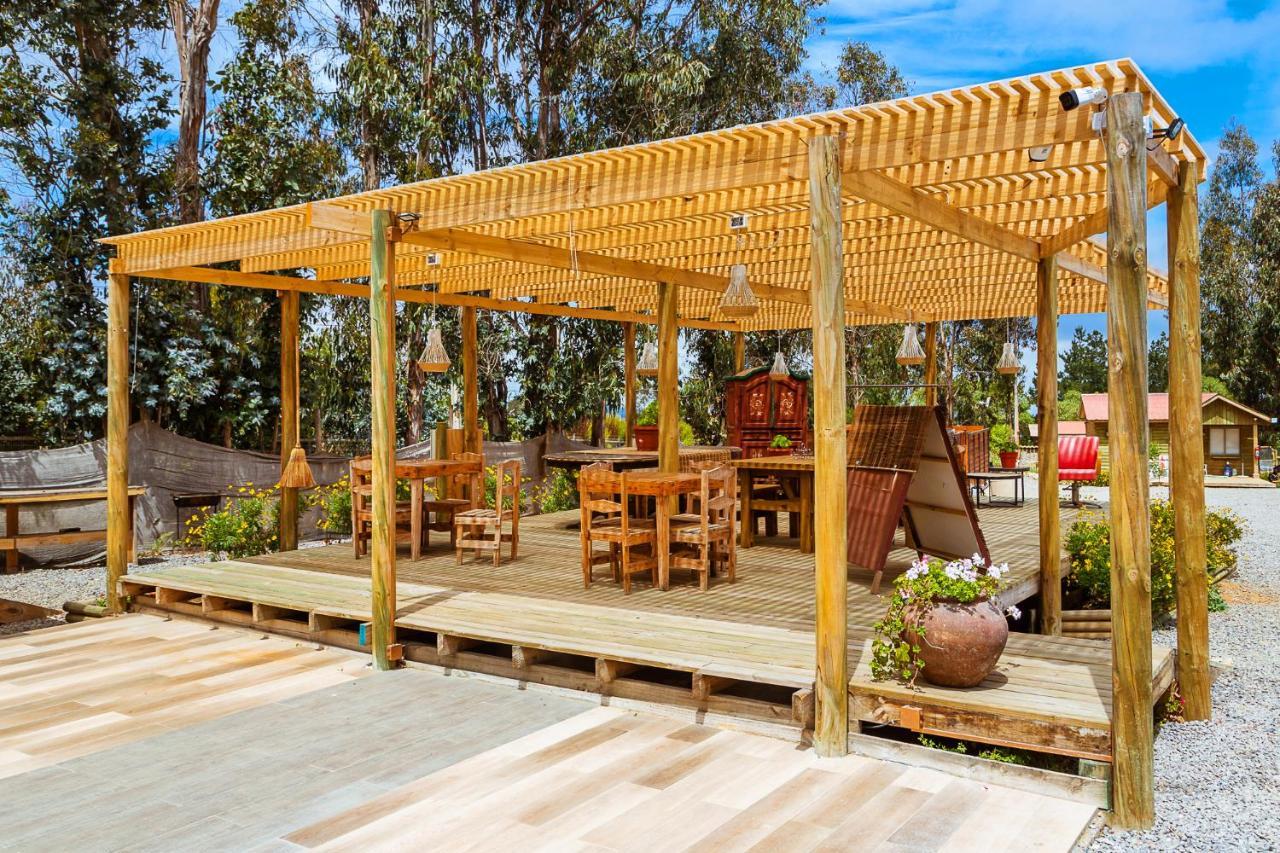 Cabana En Tunquen Con Parrilla, Fogon, Piscina Y Bosque 外观 照片