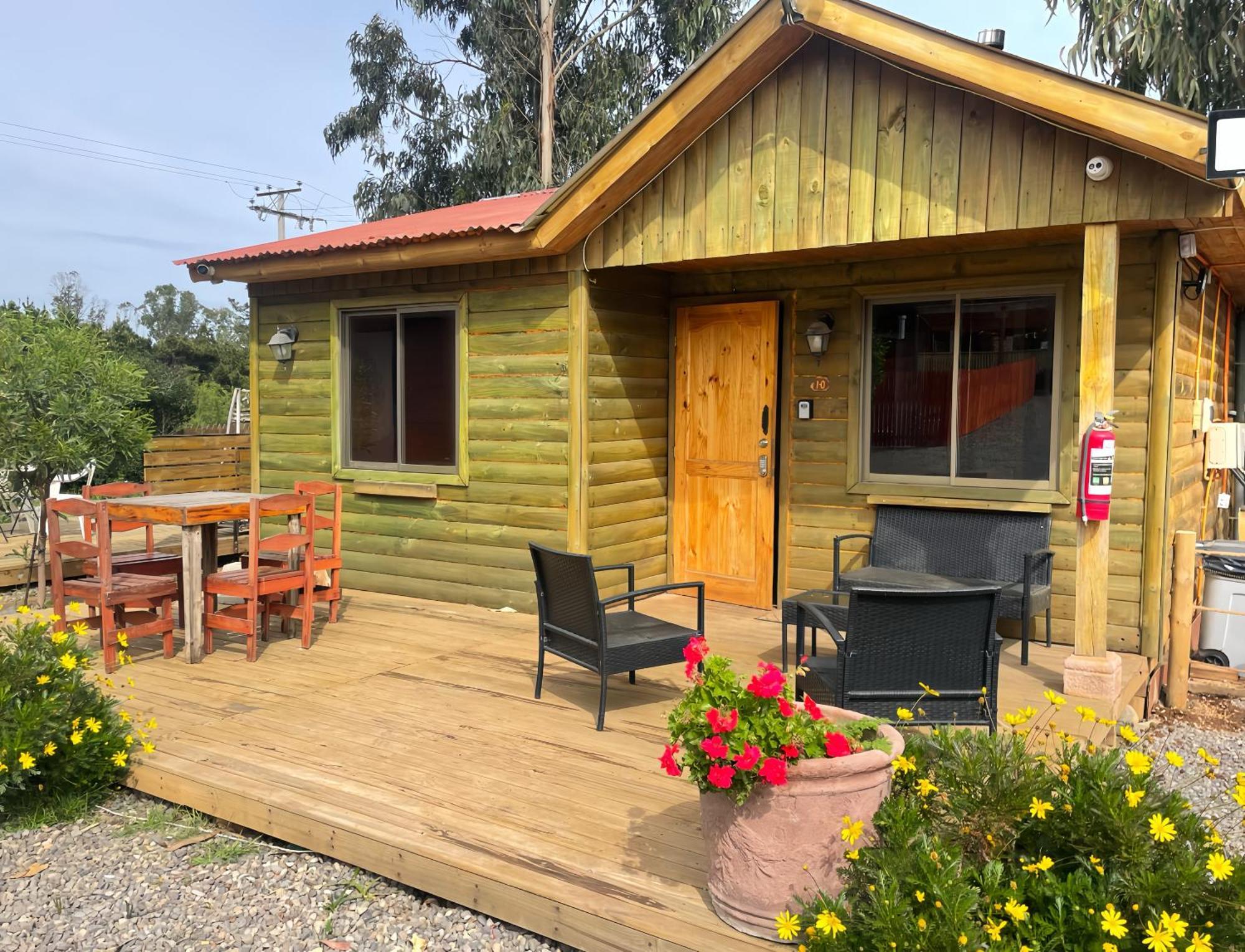 Cabana En Tunquen Con Parrilla, Fogon, Piscina Y Bosque 外观 照片